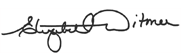 Signature of Elizabeth Witmer