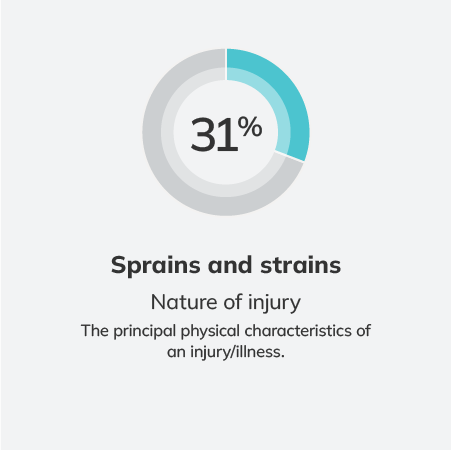 31 percent sprains and strains - Schedule 1
