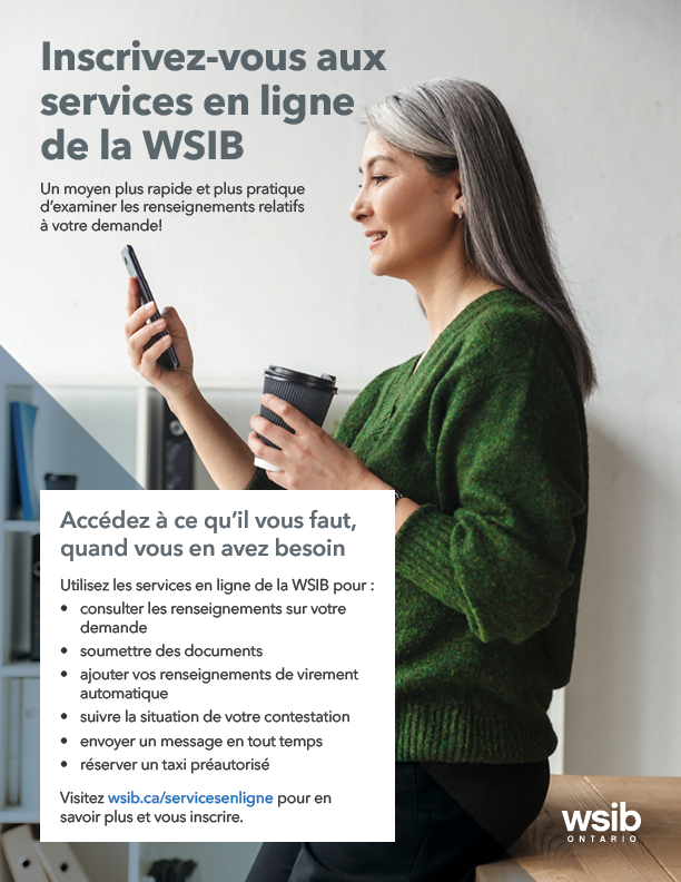 Inscrives-vous aux services en ligne de la WSIB