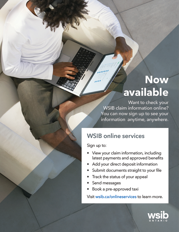 You can now check your WSIB claim information online