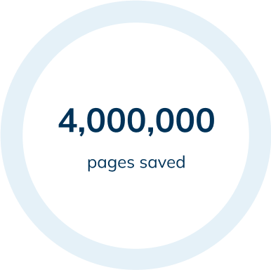 4,000,000 pages saved