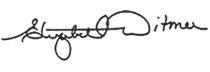 Elizabeth Witmer signature